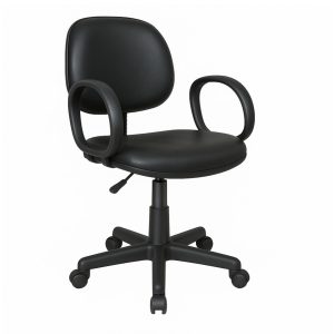 Cadeira Executiva LISA Giratória com Braço Corsa - Corino Preto - 31001