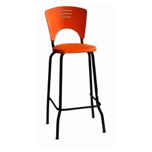 Banqueta Fixa Alta Piacere - Cor Laranja - 34104