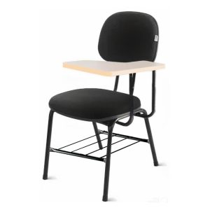 Carteira Universitária Secretária Estofada (CANHOTO) c/ Grade - Corino Preto - MARTIFLEX- 32047