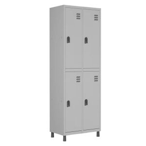 Roupeiro de Aço com 04 PORTAS GRANDES - 1,84x0,64x0,35m - CZ/CZ - W3 - 10912