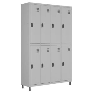 Roupeiro de Aço c/ 08 PORTAS GRANDES - 1,84x1,29x0,35m - CZ/CZ - W3 - 10914
