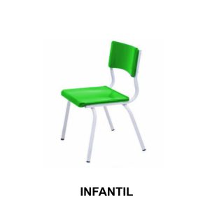 Cadeira ESCOLAR Infantil - 03 a 06 Anos  - Cor Verde - REALPLAST - 41097