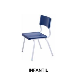 Cadeira ESCOLAR Infantil 03 a 06 anos - Cor AZUL - REALPLAST - 41101