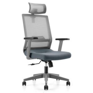 Cadeira Escritório Presidente Tela BERLIM (VOLT) - COR CINZA - 30091