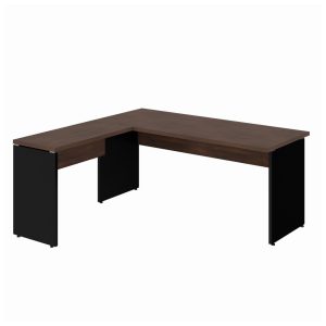 Mesa em "L" (Mesa 1,50m + Mesa Auxiliar) - S/ GAVETAS MARSALA / PRETO - 23476