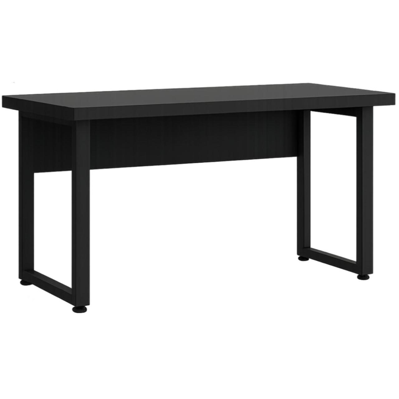 Mesa Escritório PÉ QUADRO - 1,70x0,70m - S/ Gavetas - PRETO / PRETO - 26003